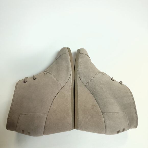 Tom’s Wedge Bootie Womens Size 9.5 Taupe Suede Lace-Up Desert Ankle - Picture 9 of 10